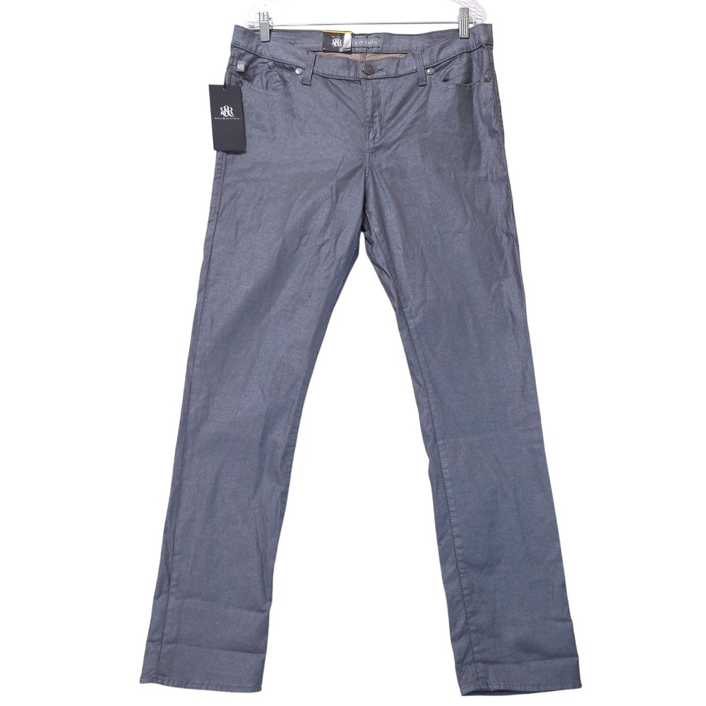 Rock & Republic Berlin Metallic Skinny Jeans Women‎ 16M Grey Glam Shimmer Y2K